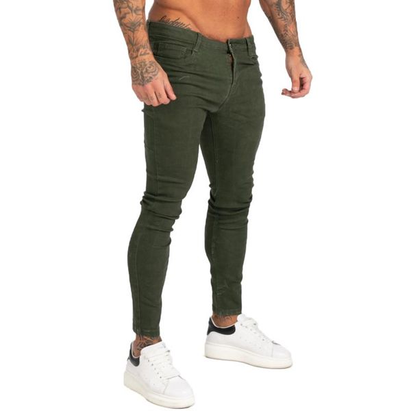 

brand jeans мужчины homme slim fit супер узкие джинсы для мужчин хип-хоп голеностопного tight cut близко тело большого размера stretch zm171, Blue