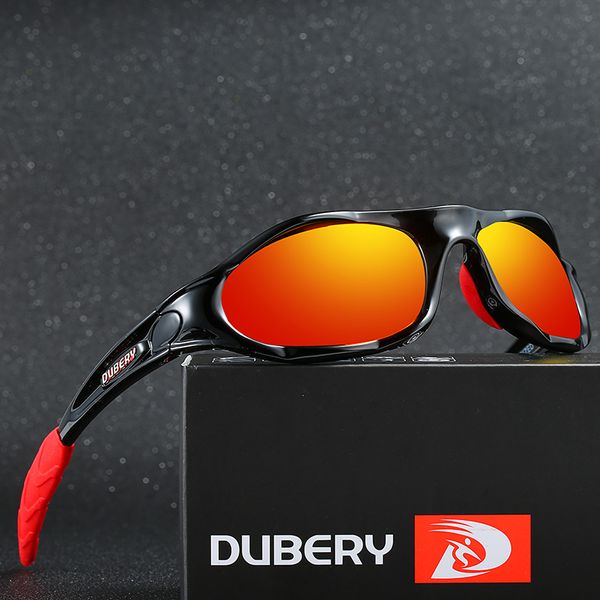 

dubery sports polarized sunglasses large frame outdoor activities windshield men's goggles 781, White;black