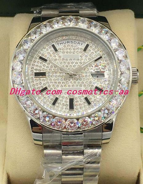 

11 style luxury watches silver gold diamond dial 41mm bigger diamond bezel automatic fashion men's watch wristwatch, Slivery;brown