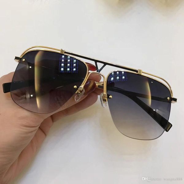 

luxuyr 2335 sunglasses fashion square sunglasses uv protection lens coating mirror lens color plated half frame with package, White;black