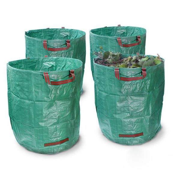 

newly 272l garden waste bag reuseable leaf grass lawn pool gardening bags te889