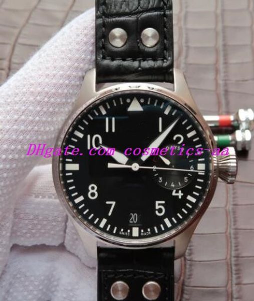 

luxury watch mens classic big pilot mens watch 5009-01 pilots watch 46mm automatic fashion men's watches wristwatch, Slivery;brown