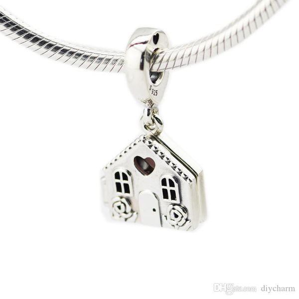 

приступы для pandora браслет подвески серебро идеальный дом мотаться шарма шариков для ювелирных изделий оригинал 925 ювелирных изделий стер, Black