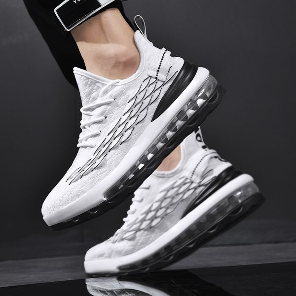

46 47 большая мужская спортивная обувь эластичная воздушная подушка мужские кроссовки повседневные тканые кроссовки для бега дышащие мужские