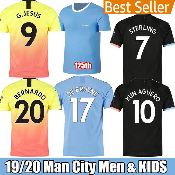 

manchester city 2019 оп аиланд mahrez jesus de bruyne aguero ђболне майки 2019 sterling bernardo sane mendy ма, Black;yellow