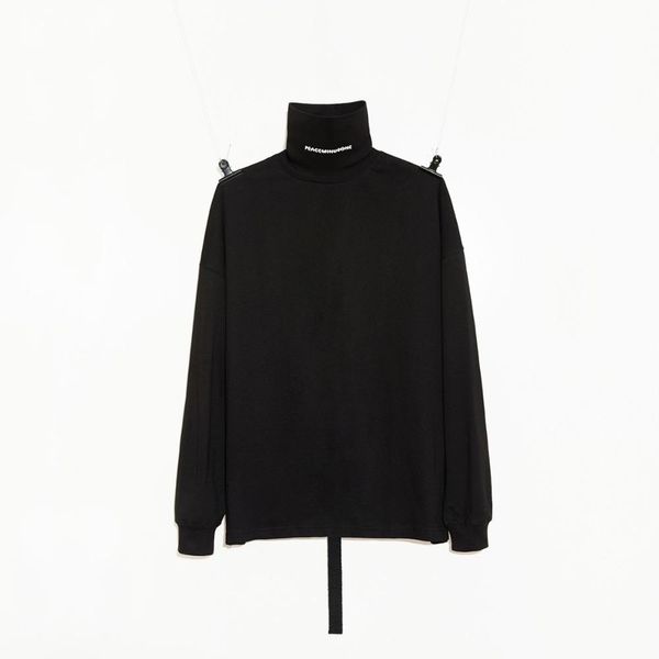 

mens long sleeve tshirt g-dragon style peaceminusone turtle neck long sleeve long sleeve shirt black and white shirt