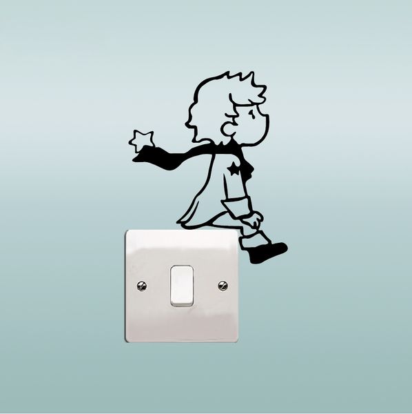 

faroot cute cartoon little prince light switch panel sticker wall decal vinyl stickers diy bedroom decoration