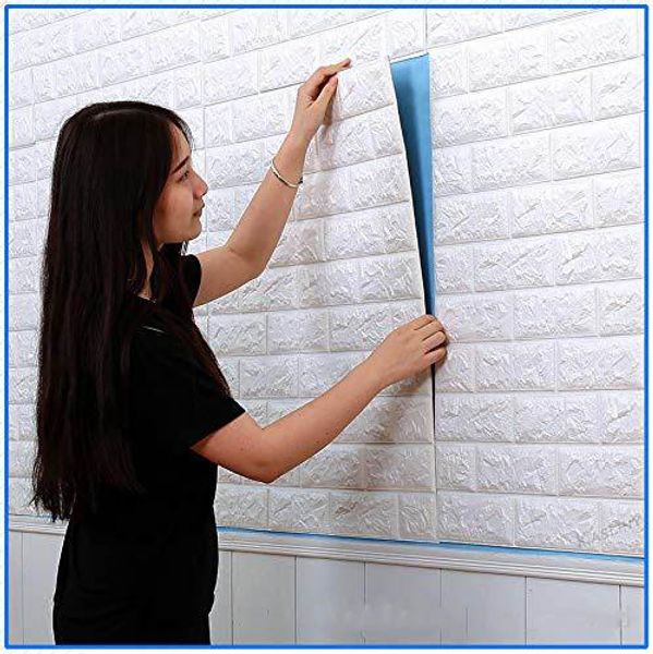 

11 colors 3d brick wall stickers pe foam peel and stick 3d art wall panels for living room bedroom background wall decoration fa3246