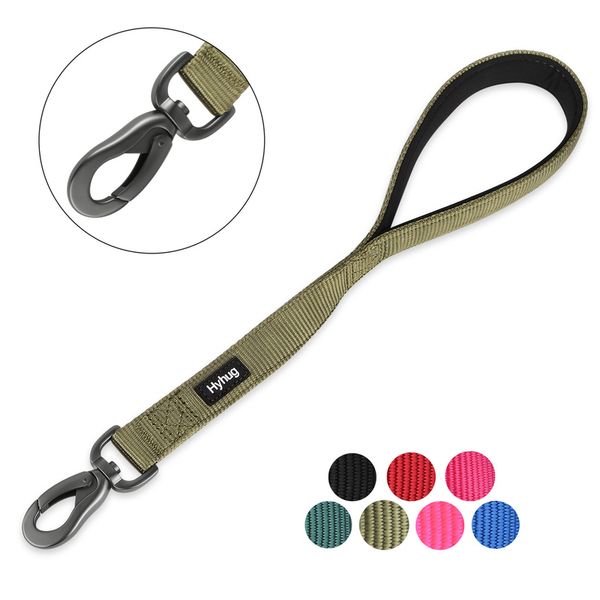

nylon pet dog leash walking jogging training leashes padded short dog lead belt for large and medium dogs supplies riem hy141