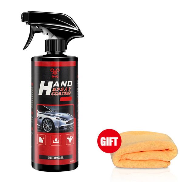 

ceramic spray coating car polish spray sealant coat quick nano-coating 500ml waterless car wax cleaning shine protect