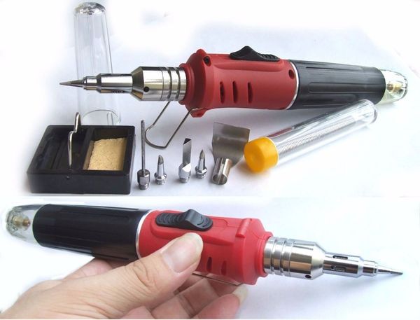 

professional butane gas soldering iron kit welding kit torch hs-1115k jet 1300 multi-functional self-ignition