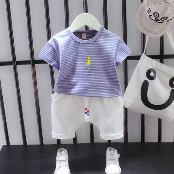 

2020 boys summer sets children designer casual two-pieces kids print suits new style polo shirts+shorts boys new suits children clothing, White