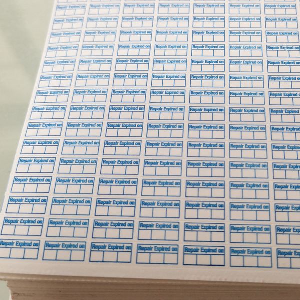 

50000pcs 1x0.5cm repair expired on warranty seals void if tampered, blanks for handwrite, item no. v24