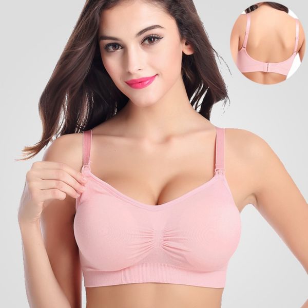 

women bras comfortable women pregnant maternity bras breastfeeding wire stretchy soft nursing bralette, White