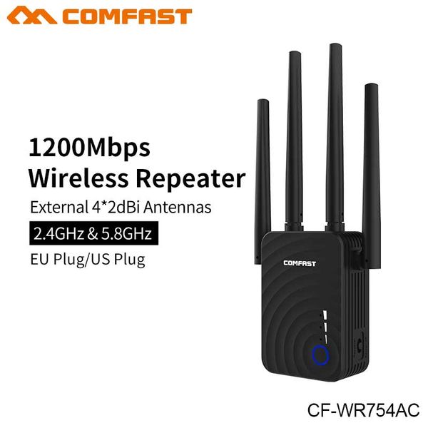 

comfast cf-wr754ac 1200mbps home wireless router wifi 4*2dbi 5ghz long wifi range extender antenna