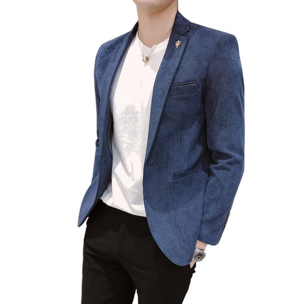 

fashion england wind velvet autumn and winter thick men's suit jacket / 2019 new fashion plus size blazer, White;black