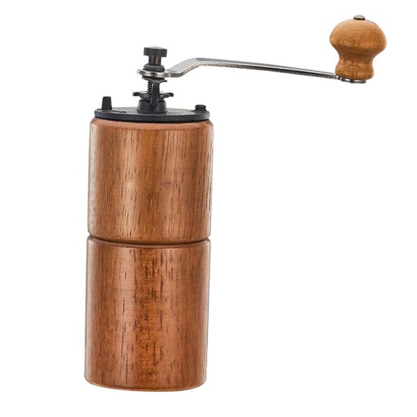 

manual coffee grinder, conical burr mill, wooden