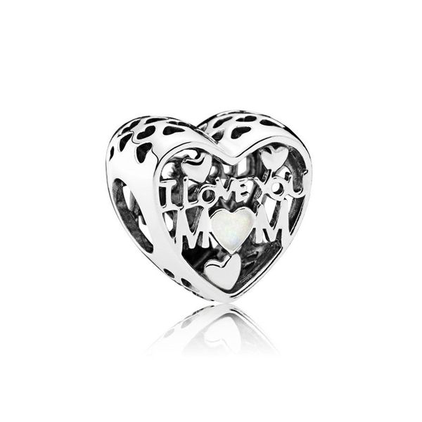 

новый 100% стерлингового серебра 925 1: 1 аутентичные 792067en23 я люблю вас мама браслет оригинальные женщины подарок ювелирных изделий, Black