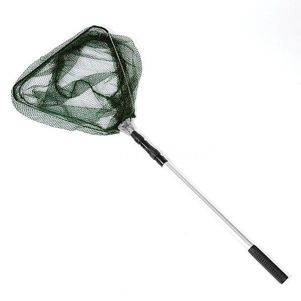 

triangular folding fishing landing net 3 section extending handle