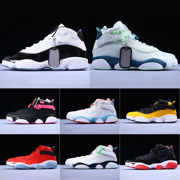 

2019 mens 6s six rings basketball shoes sneakers jumpman concord bred white ice gym red confetti space jam man classic trainers shoes