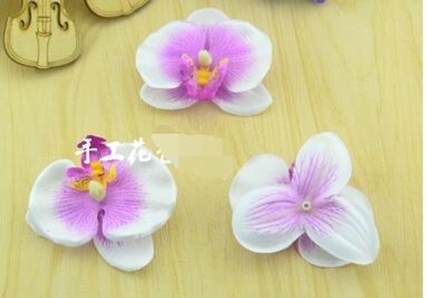 

wholesale 7cm multicolor simulation butterfly orchid flowers silk decoration flowers head for christmas & wedding decoration ing