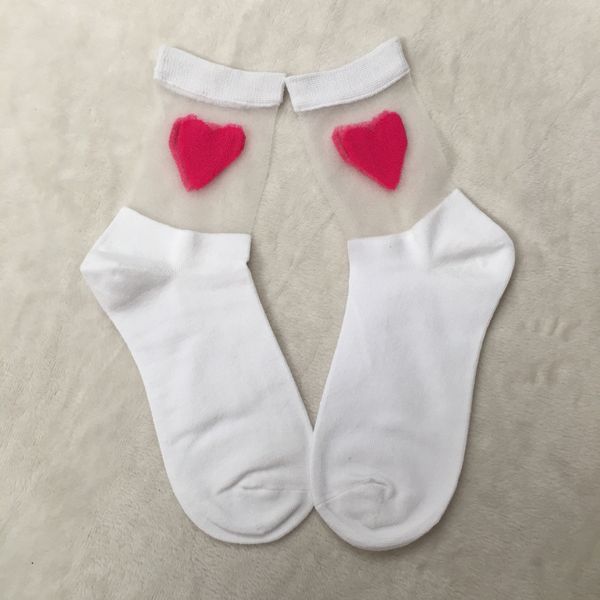 

summer stock tail single female crystal silk cotton socks boat socks cotton low waist heart-shaped socks to spread gifts wholesale, Black