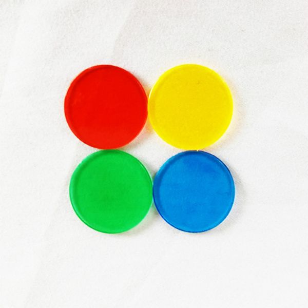 

50pcs/set foreign trade 25mm plastic chip color chip game currency bingo game accessories teaching plastic coins, Black;blue