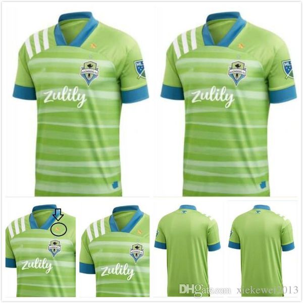 

man+kids 20 21 seattle sounders soccer jerseys green 2020 2021 mls star champions cavallini 9 adnan 53 montero 12 godoy 22 football shirt, Black;yellow