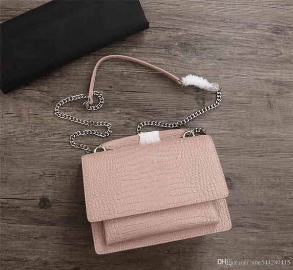 

2019 super fashion women's single shoulder bag, selling designer women's chain bag, crocodile chain bag