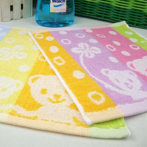 

cleansing color bear children's cleansing square towel square towel kindergarten towelgift 26*26 full amount