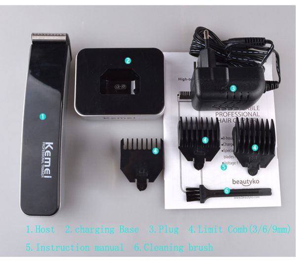

kemei 619 аккумуляторная машинка для стрижки волос нержавеющая сталь лезвия для стрижки волос машинка для мужчин рука волос триммер инструме