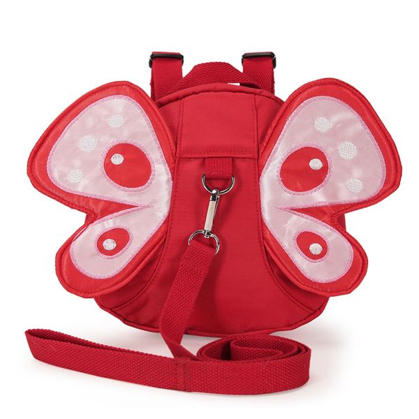 

girls striking large capacity children nylon with pulling rope anti lost butterfly backpack