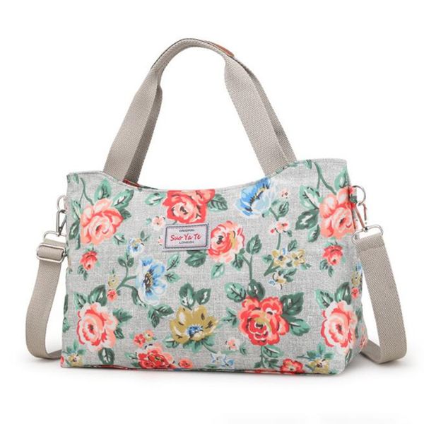 

2020 designer handbags luxury women flower butterfly printed waterproof nylon shoulder bag bolso sac a main retro crossbody bag