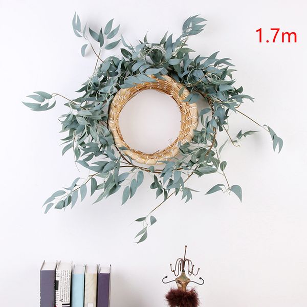 

decorative flowers & wreaths wedding diy willow leaves fake artificial vine indoor outdoor plant supplies party silk garland home hanging de