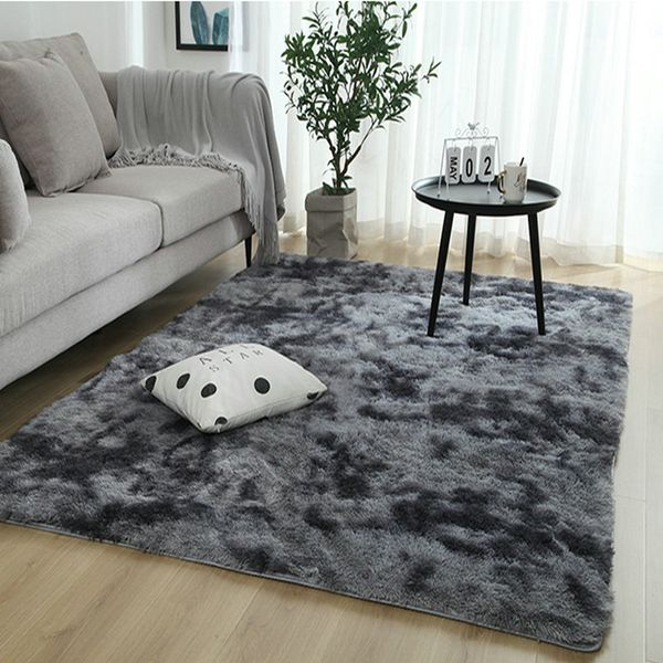 New Bedroom Plush Bedside Carpet Living Room Coffee Table Mat Gradient Thick Floor Rug Soft Skin Carpet Encryption Thick Blanket Shaw Berber Carpet