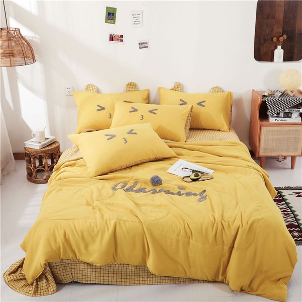 

is it cute xiong xia is air-conditioned by a four-piece washable cotton towel embroidered xia liang thin and machine washable