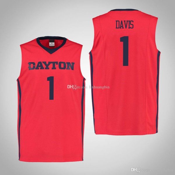

darrell davis men's dayton flyers davis ryan mikesell camron greer pierce red black stitched college basketball jersey
