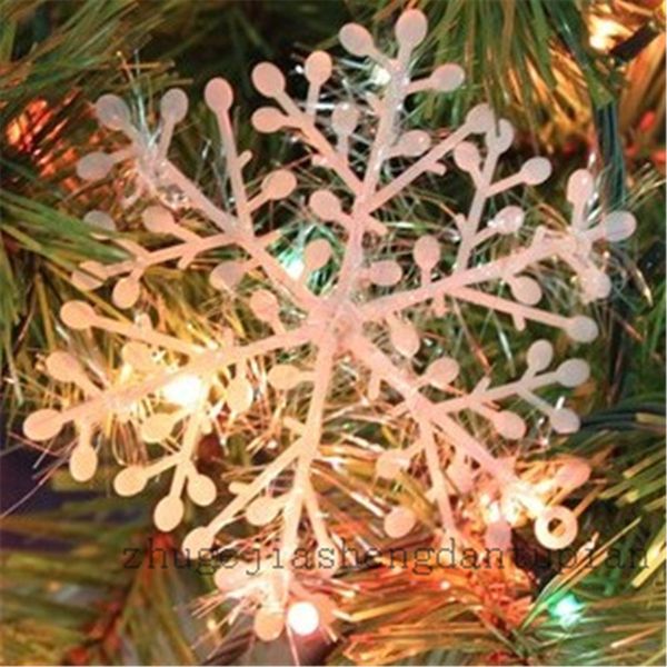 

new 3pcs 11cm christmas ornament white snowflakes plastic christmas snowflake tree window decorations for home party