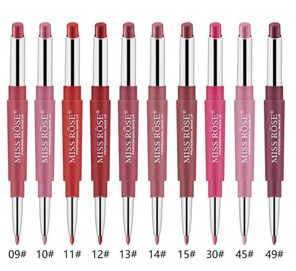 

Качественный бренд MISS ROSE Make up Matte Ruby Многофункциональная губная помада для губ MISS