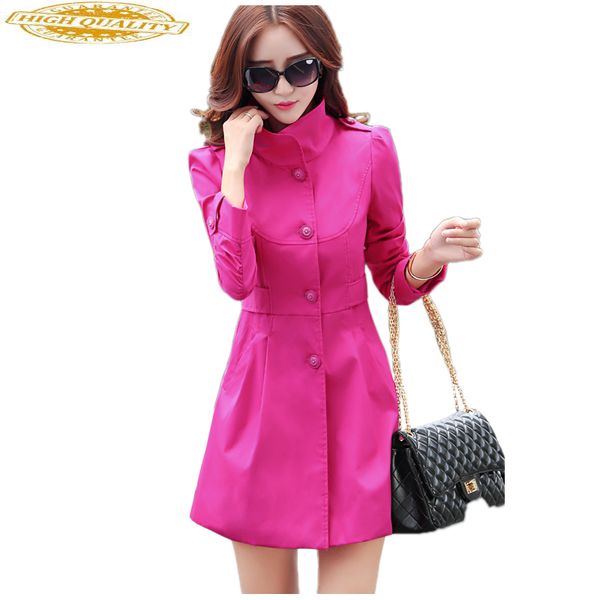 

trench coat women korean women's windbreaker slim autumn trench coats new arrival 2020 sobretudo abrigo mujer kj230, Tan;black