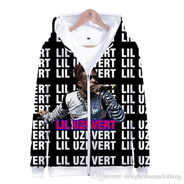 

lil uzi vert 3d print cardigan mens sweartshirts long sleeve o-neck loose mens hoodies, Black