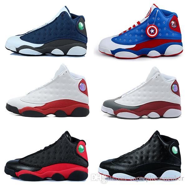 

Whole ale 2018 13 ba ketball hoe men low high cut boot all black neaker port hoe 13 36 47