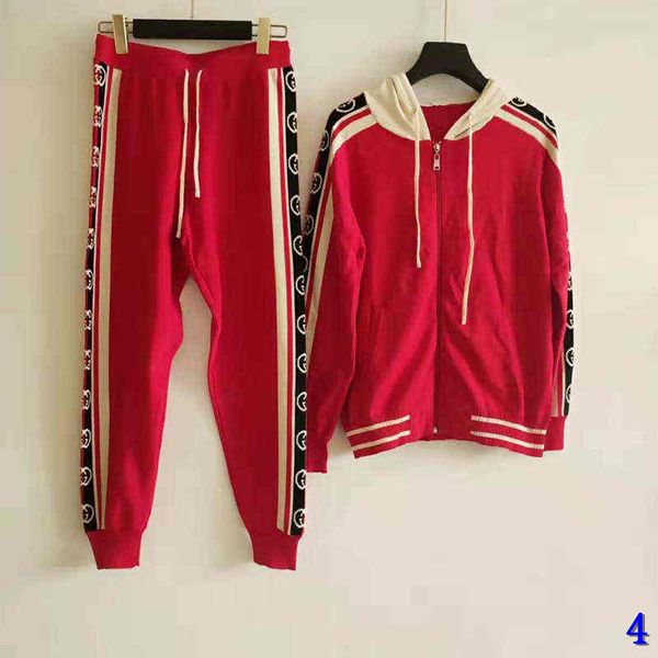 

women designer tracksuits hooded fashion letter print striped side pattern brand jacket for lady women tracksuit4, White