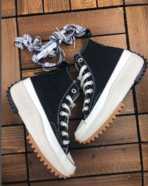 

2019 women girl ladies run star x jw anderson thick-soled sneakers pantshoes running shoes j.w. anderson chuck run star hike 1970s