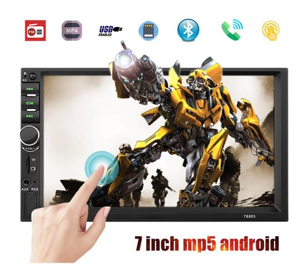 

7" 2 din touch screen car mp5 player bluetooth stereo fm radio with usb tf aux in