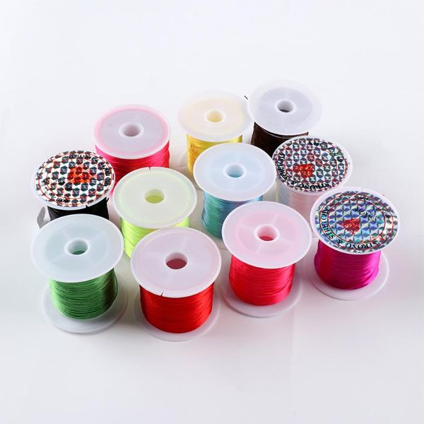 

stretchy cord string beading diy elastic string elastic crystal thread household 50m strong for bracelet cord diy tools parts, Black;white
