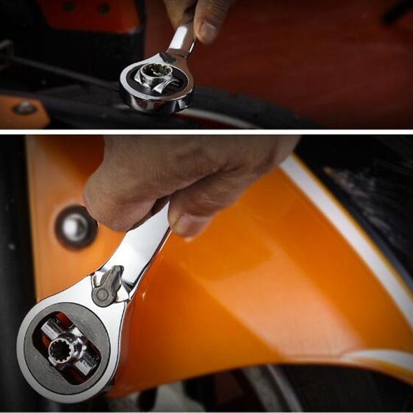 

portable mini 6-14mm double-ended ratchet wrench rod