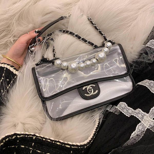 

Новые Женские Роскошные ПВХ Желе Ручки Сумки Небольшие Прозрачные Сумки Леди Моды Сумка Дизайнерские Ручки Цепи Случайные Сумки