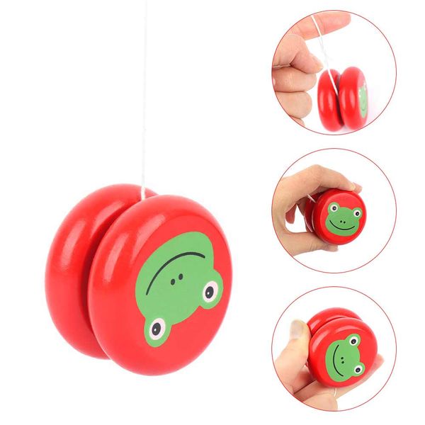 

cute animal prints wooden yoyo toys kids yo-yo creative yo yo toys for children yoyo ball hand-eye coordination development toy