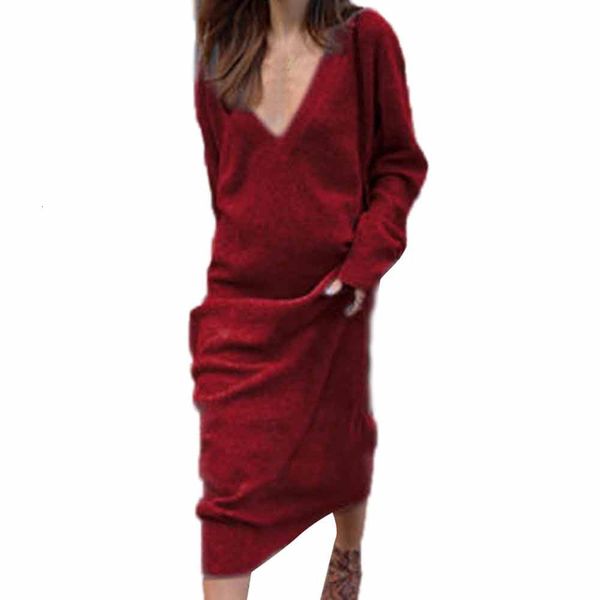 

designer dresses woman clothes ladies autumn loose knitted long dress spring long sleeve jumper shirt maxi party dresses designer clothes, Black;gray